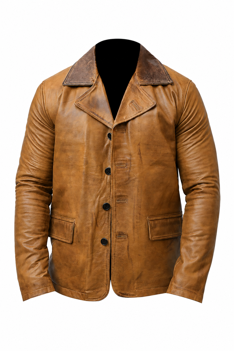 Vintage Tan Leather Jacket
